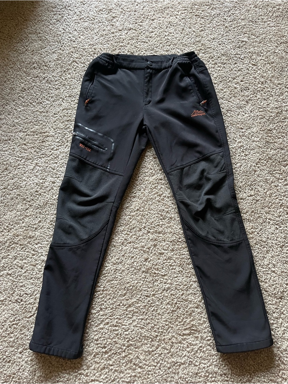 Men's Black Softshell Outdoor sport pants